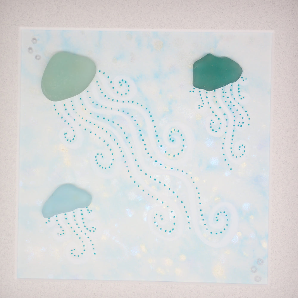 Watercolor Sea Glass Jellyfish Picture