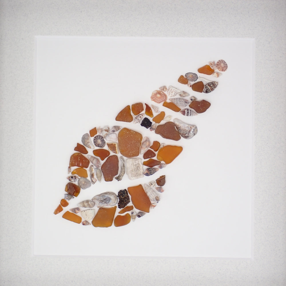 Sea Glass Shell Mosaic Picture