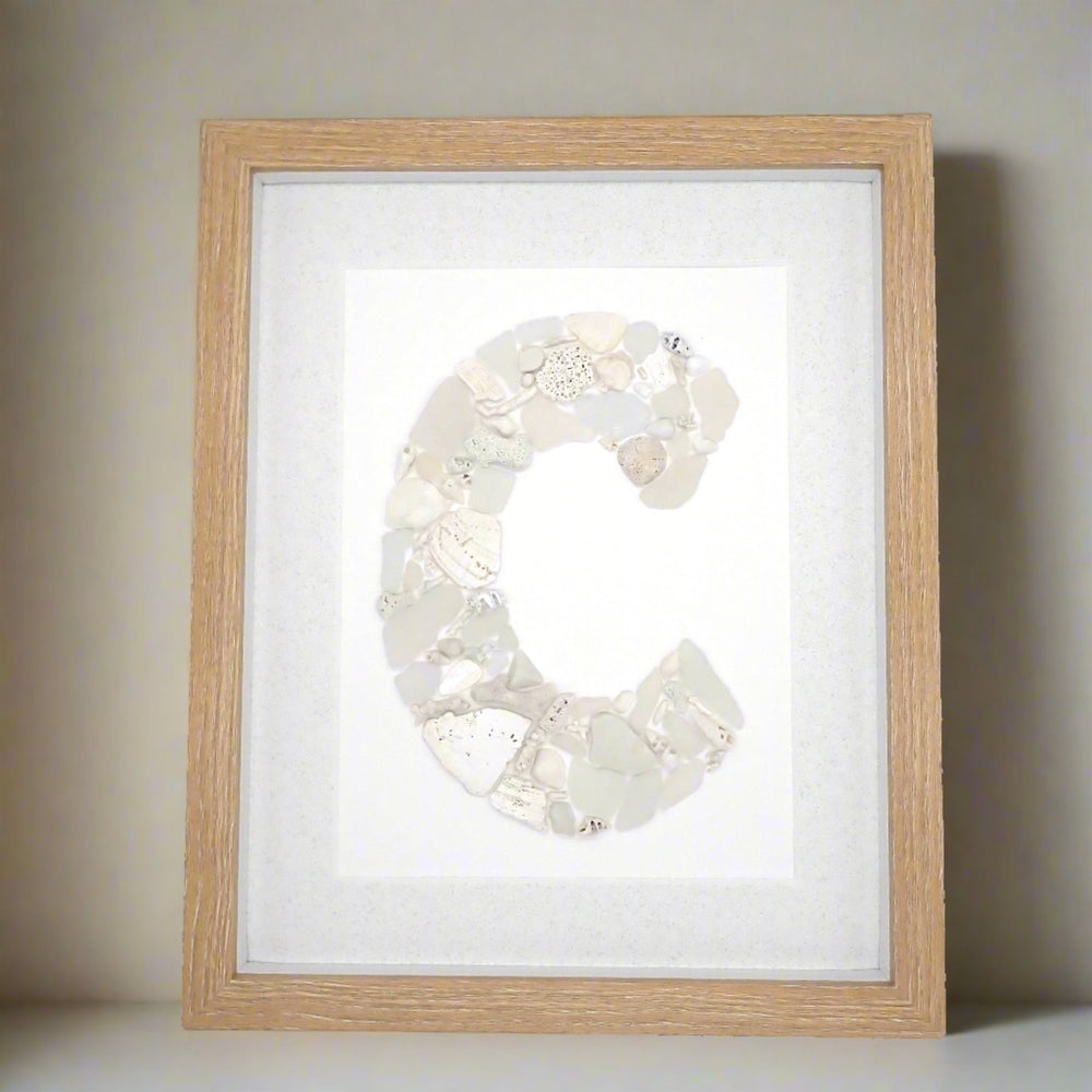 Sea Glass Initial Mosaic Picture