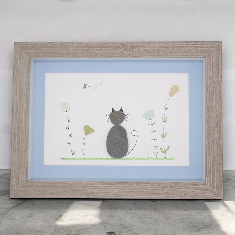 
                      
                        Pebble Cat in a Sea Glass Garden Picture
                      
                    